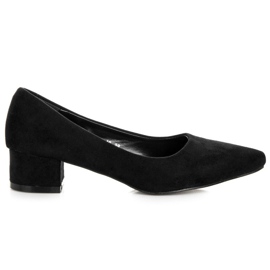 Best Shoes Wildlederpumps mit niedrigem Absatz schwarz