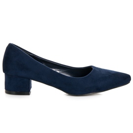 Best Shoes Wildlederpumps mit niedrigem Absatz blau