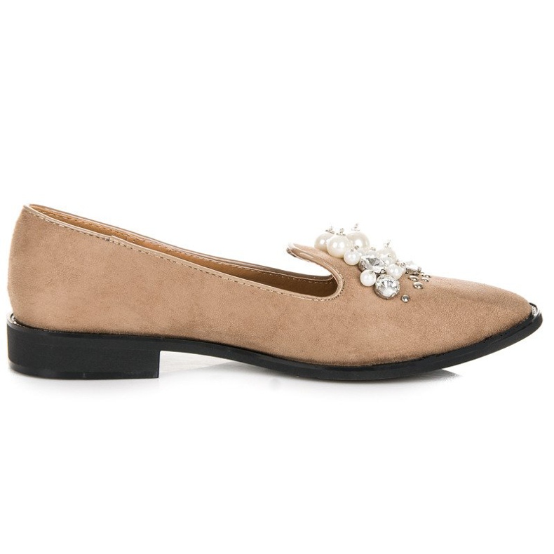 Best Shoes Wildlederherren mit Perlen braun