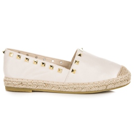 Coura Beige Espadrilles mit Nieten