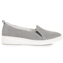 Vinceza-Loafer aus Leder grau