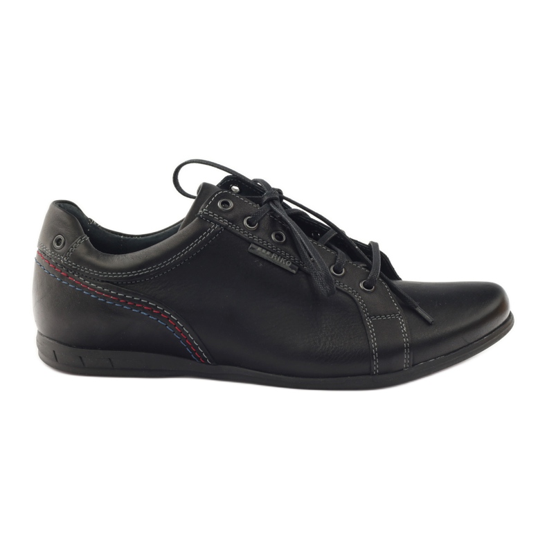 Riko Herrenleder Sportschuhe 776 Schwarz