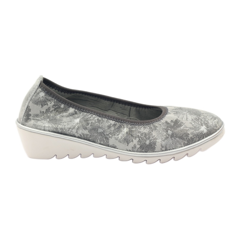Lederschuhe für Damen Loafer Filippo 046 grau