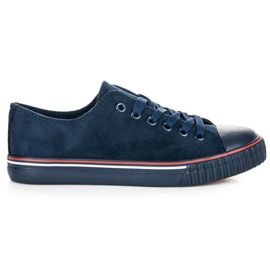 Sneakers aus Wildleder blau
