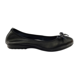 Ballerinas aus Leder mit Schleife Filippo 038 schwarz