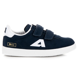 American Club Amerikanische Sneakers aus Wildleder blau