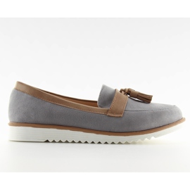 Graue Loafer für Damen 9167 Grau
