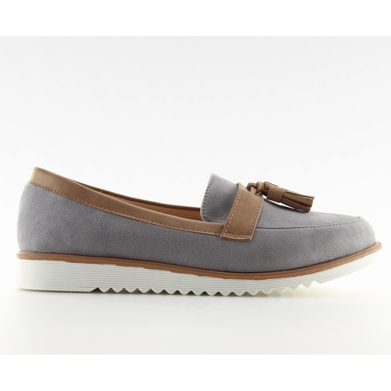 Graue Loafer für Damen 9167 Grau