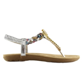 Silberne Flip-Flops D567 Silber grau