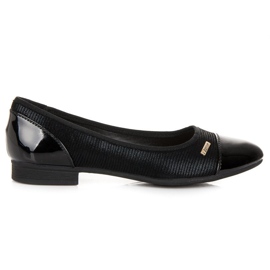 Schwarze Ballerinas mit Muster