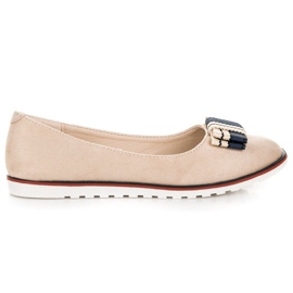 Ballerinas aus Wildleder braun