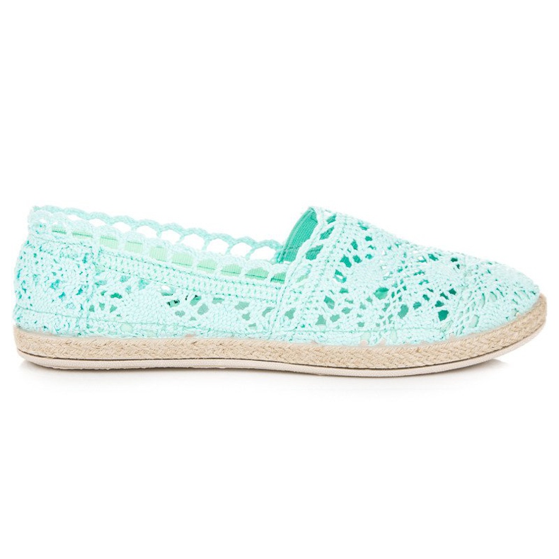 Seastar Mintgrüne Espadrilles aus Spitze