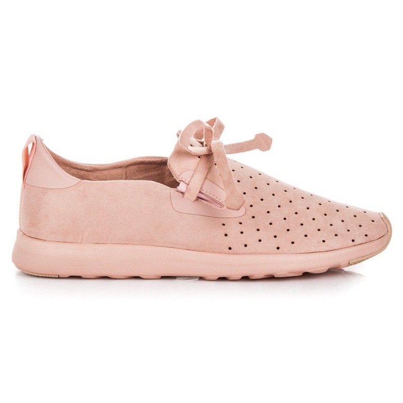 Kylie Durchbrochene Slipons aus Wildleder rosa