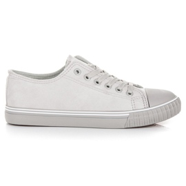 Sneakers aus Wildleder grau