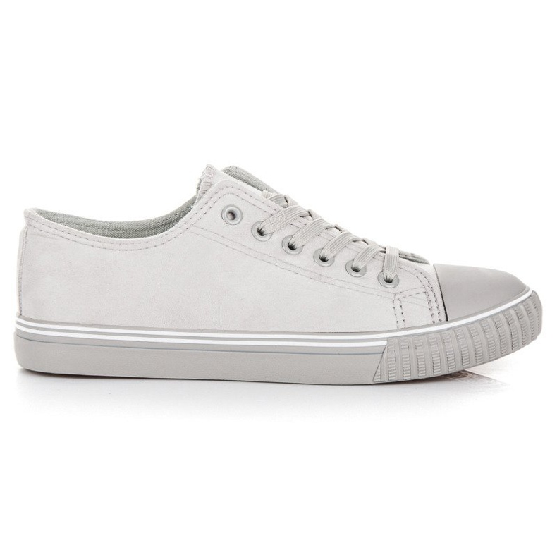 Sneakers aus Wildleder grau