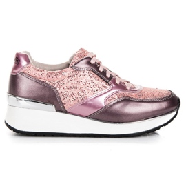 Kylie Sportschuhe mit Glitzer rosa