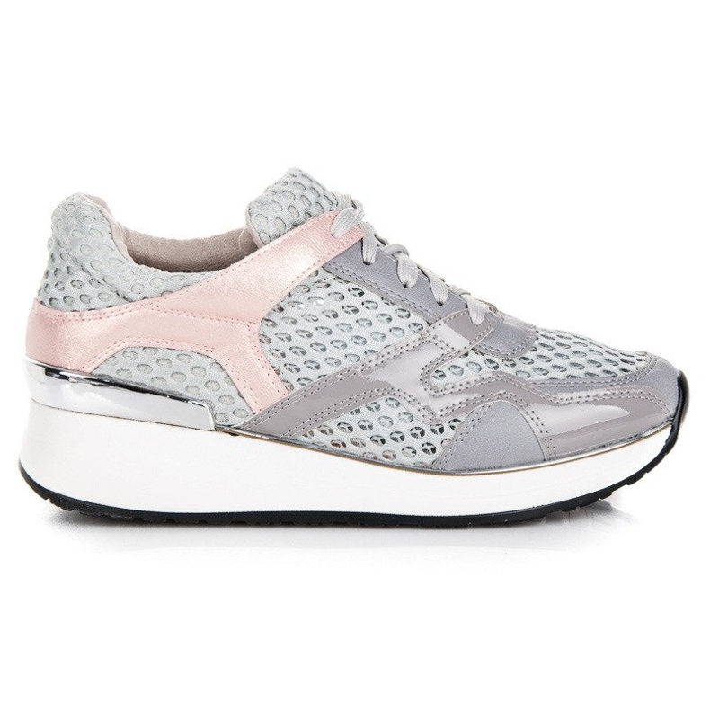 Kylie Graue Turnschuhe mit Mesh