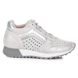 Kylie Modische Turnschuhe auf der Plattform grau