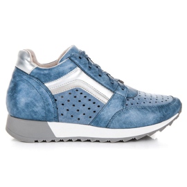 Kylie Modische Sneaker auf der Plattform blau