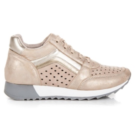 Kylie Modische Sneaker auf der Plattform gelb