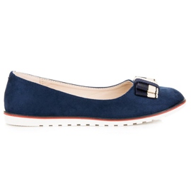 Ballerinas aus Wildleder blau