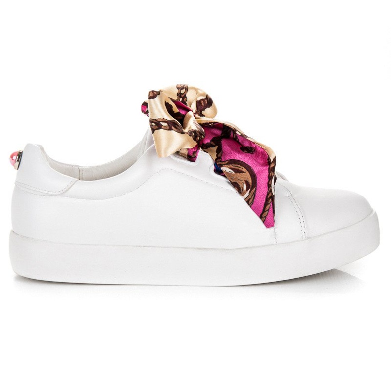 Vices Turnschuhe mit einem Band Schraubstock gebunden weiß