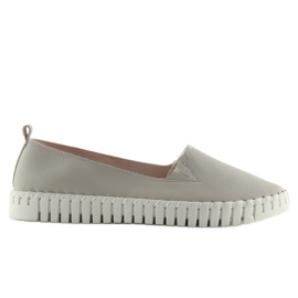 Grau 4163 Graue Slip-On-Sneakers super bequem