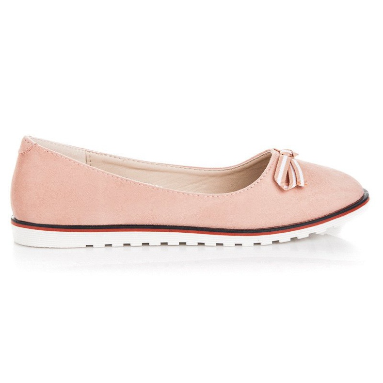 Ballerinas aus Wildleder rosa