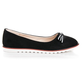 Ballerinas aus Wildleder schwarz