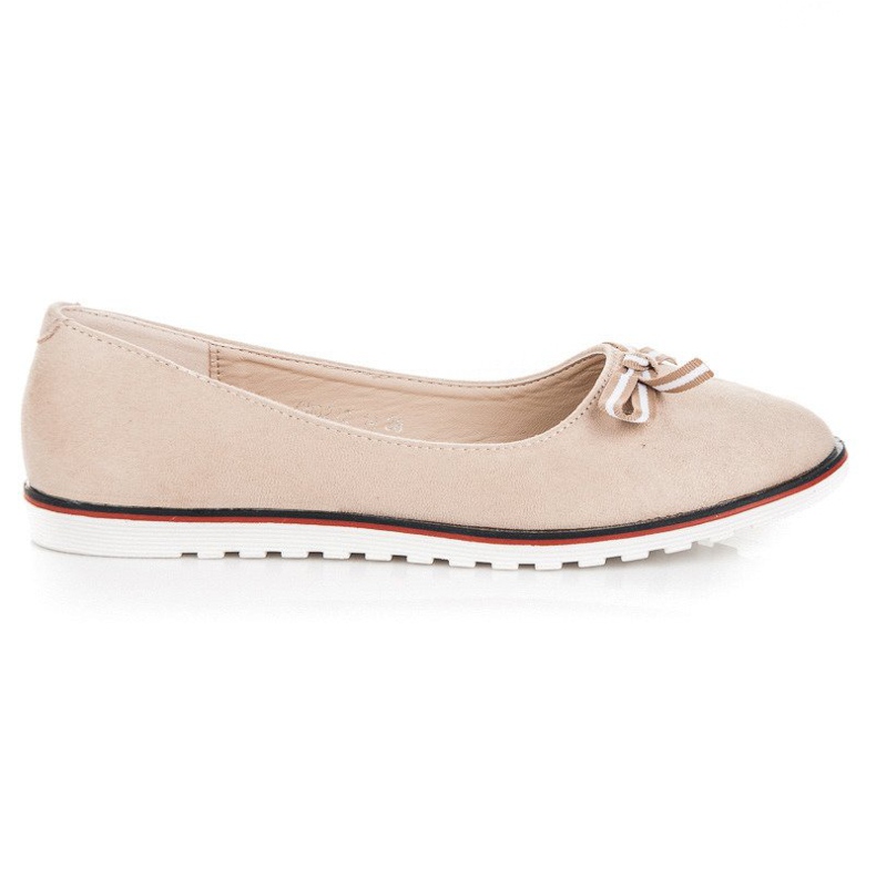 Ballerinas aus Wildleder beige