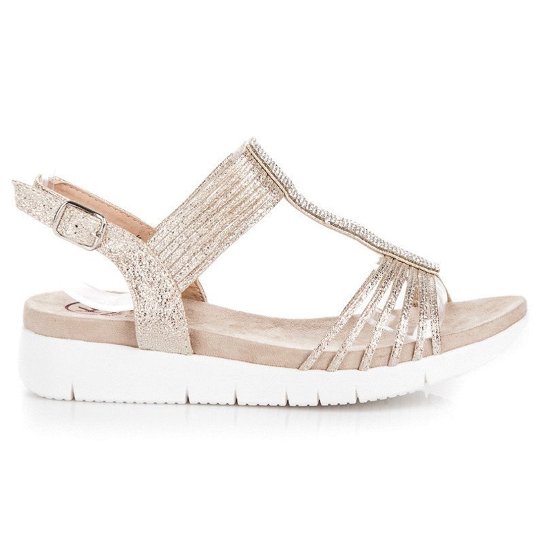 Kylie Sandalen mit Kristallen gelb