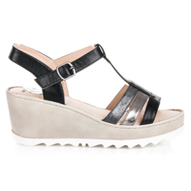 Kylie Keilsandalen schwarz