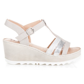 Kylie Keilsandalen grau