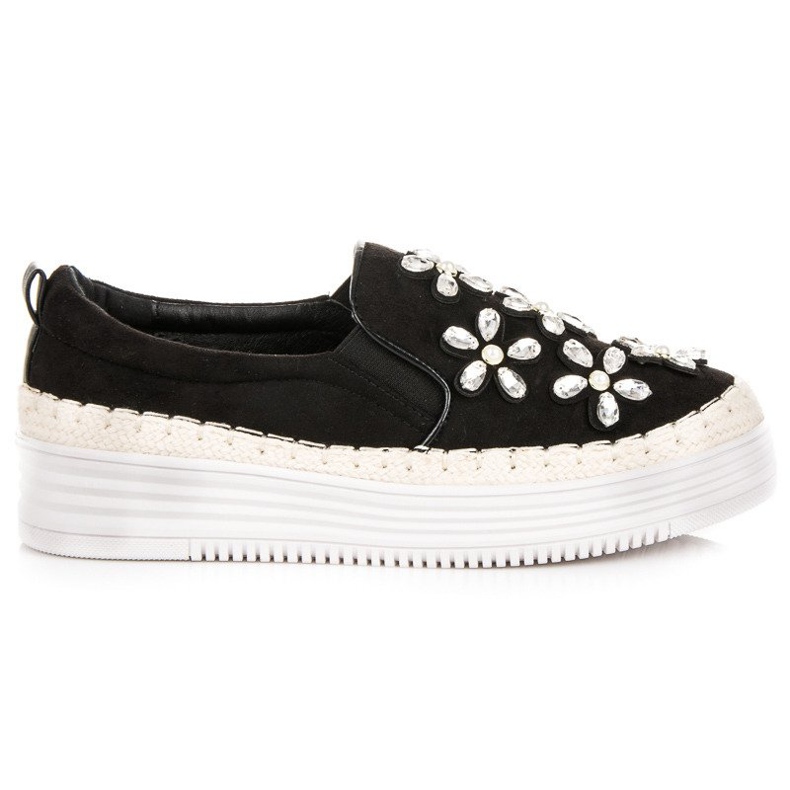 Vices Espadrilles auf der Lasterplattform schwarz