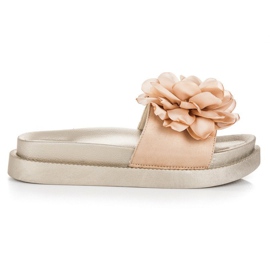 Seastar Blumen Damenhausschuhe gelb