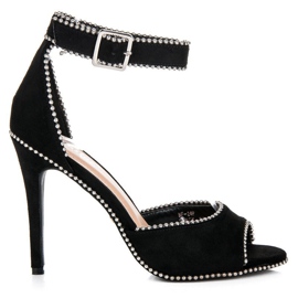 Seastar Wildledersandalen auf hohem Absatz schwarz