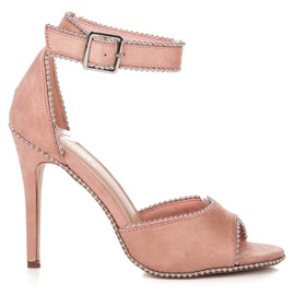 Seastar Wildledersandalen auf hohem Absatz rosa