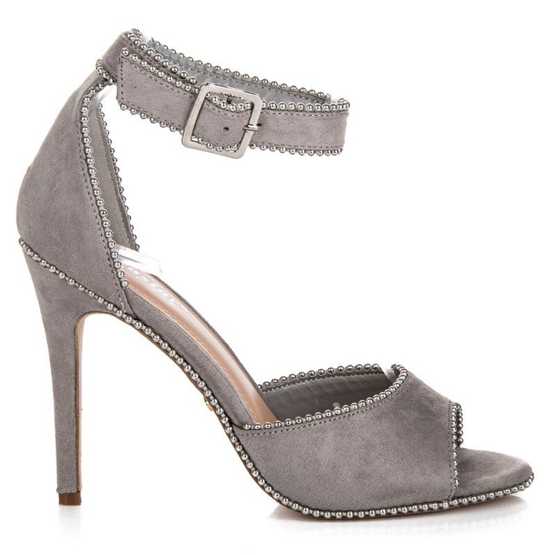 Seastar Wildledersandalen auf hohem Absatz grau