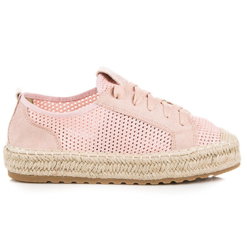 Seastar Durchbrochene Espadrilles auf der Bindung rosa