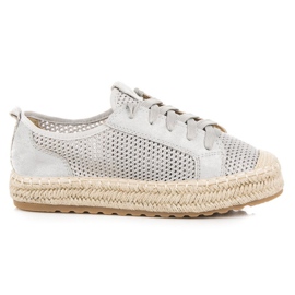 Seastar Durchbrochene Espadrilles auf der Bindung grau