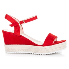 Seastar Espadrilles-Sandalen mit Keilabsatz rot