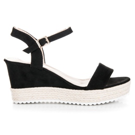 Seastar Espadrilles-Sandalen mit Keilabsatz schwarz
