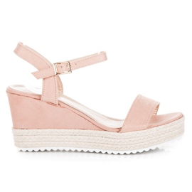 Seastar Espadrilles-Sandalen mit Keilabsatz rosa