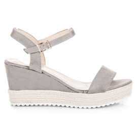 Seastar Espadrilles-Sandalen mit Keilabsatz grau