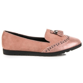 Nio Nio Modischer Loafer mit Fransen rosa