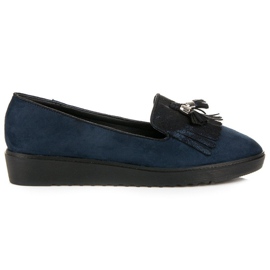Bestelle Marineblaue Loafer mit Fransen