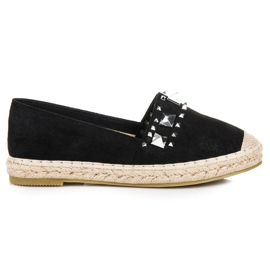 Coura Schwarze Espadrilles