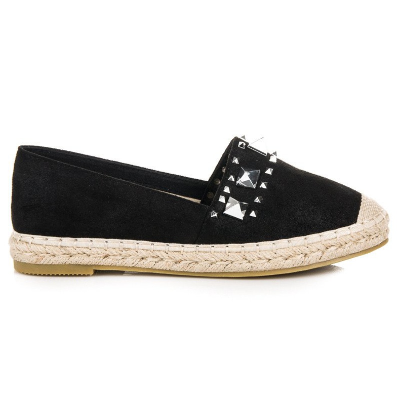 Coura Schwarze Espadrilles