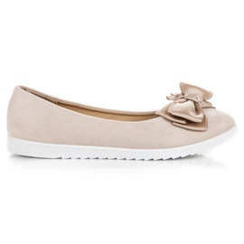 Comer Wildlederballerinas mit Schleife braun