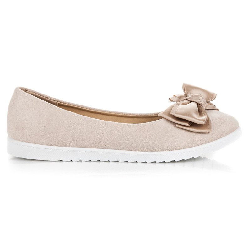 Comer Wildlederballerinas mit Schleife braun